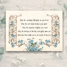 Bendición irlandesa con elegante frontera floral