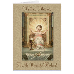 Bendición religiosa de Navidad esposo Niño Jesús