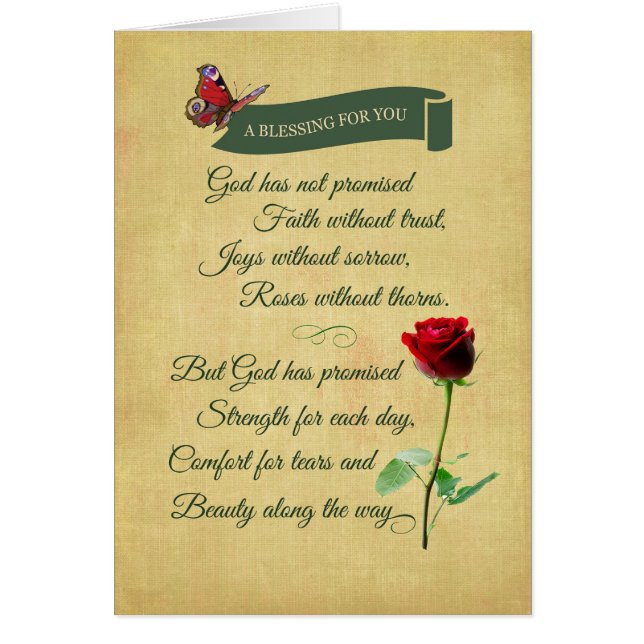 Bendición, rosa rojo, mariposa (Frente)