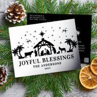 Bendiciones Alegres Tarjeta Religiosa de Navidad N