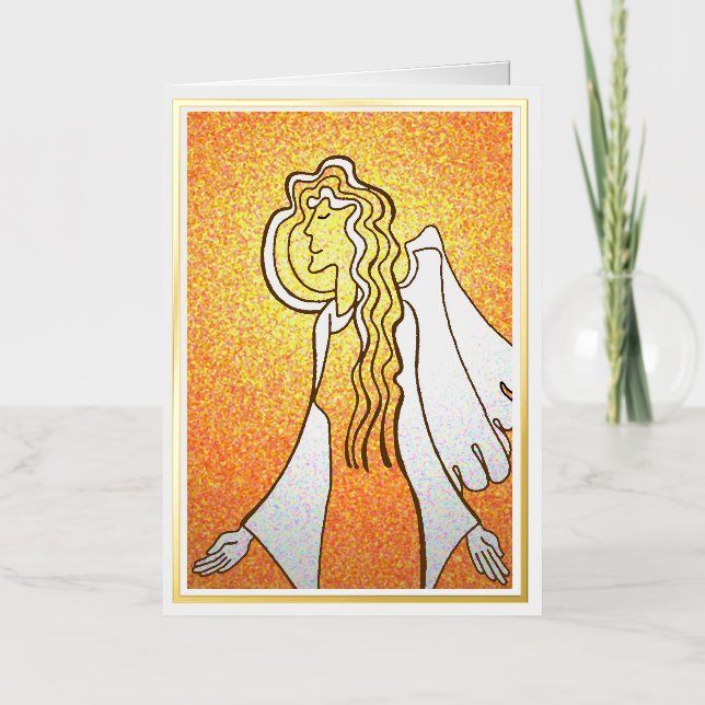 Bendiciones angelicales tarjeta de saludo (Anverso)