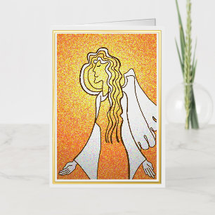 Bendiciones angelicales tarjeta de saludo