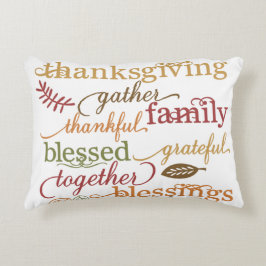 Bendiciones de Acción de Gracias Almohada decorati
