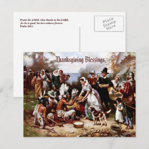 Bendiciones de Acción de Gracias. Postal de person