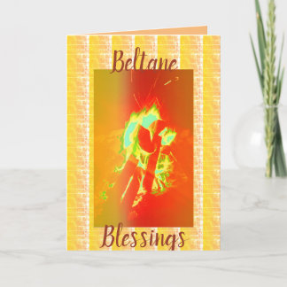 Bendiciones de Beltane en tarjeta de felicitación