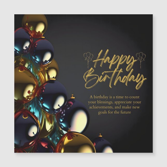 Bendiciones de cumpleaños elegantes (Anverso)