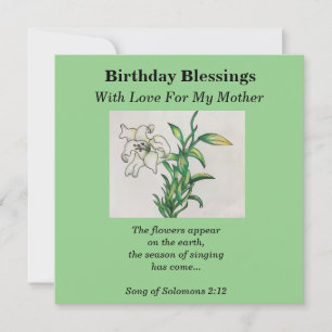 Bendiciones de cumpleaños madre Lily Flores Biblia