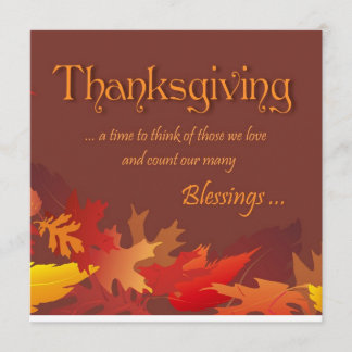 Bendiciones de la acción de gracias - invitación