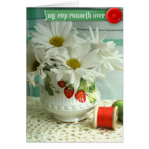 Bendiciones de la fresa del vintage "mi taza