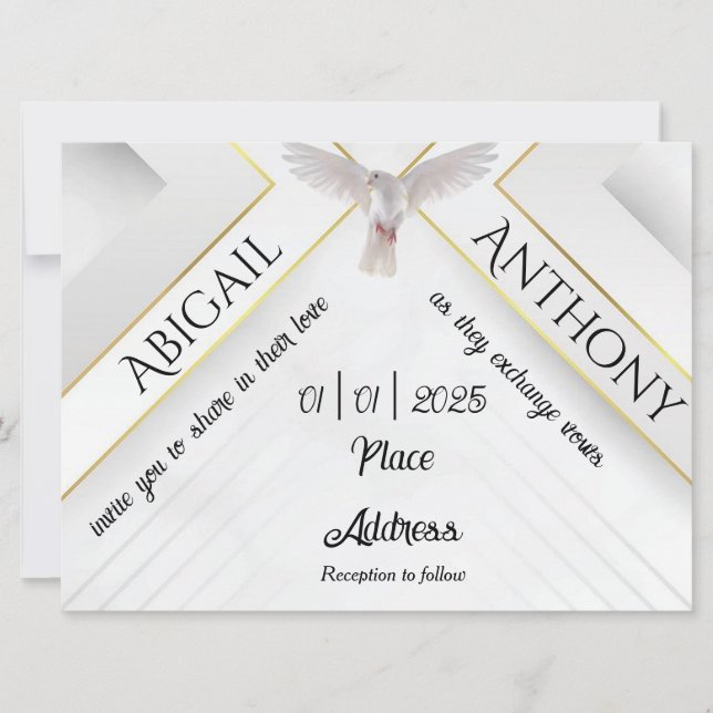 Bendiciones de la invitación a la boda del Espírit (Anverso)