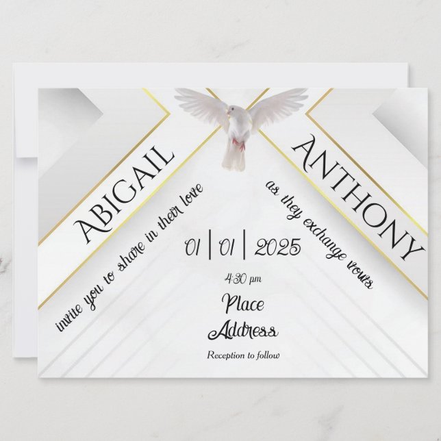 Bendiciones de la invitación a la boda del Espírit (Anverso)