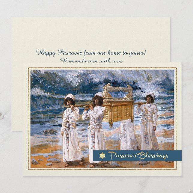 Bendiciones de la Pascua. Tarjeta de felicitación  (Anverso / Reverso)