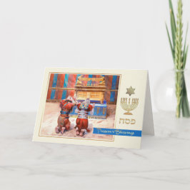 Bendiciones de la Pascua. Tarjeta de felicitación 