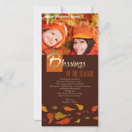 Bendiciones de la temporada. Tarjeta fotográfica d