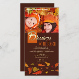 Bendiciones de la temporada. Tarjeta fotográfica d