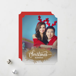 Bendiciones de Navidad Brillantes Purpurina foto F