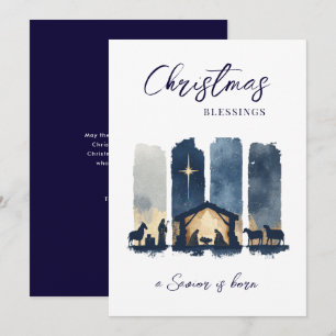 Bendiciones de Navidad Escena de la Natividad en A