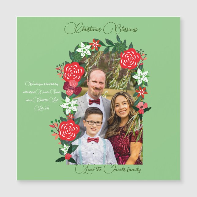 Bendiciones de Navidad Floral (Anverso)