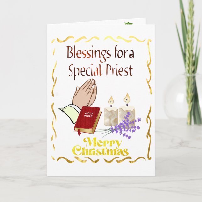 Bendiciones de Navidad para un Sacerdote. (Anverso)