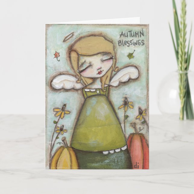 Bendiciones de otoño - Tarjeta de saludo (Anverso)