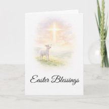 Bendiciones de Pascua Cordero de Dios Tarjeta Cris
