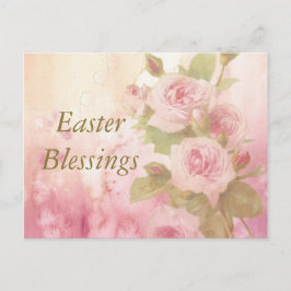 Bendiciones de Pascua | Postal de Rosas de época