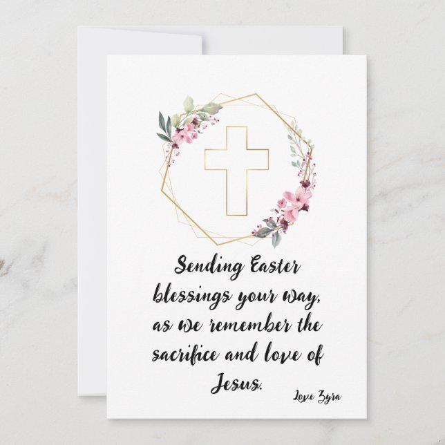 Bendiciones de Pascua: Tarjeta de Personalizable c (Anverso)