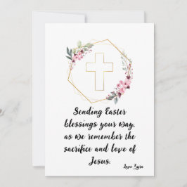 Bendiciones de Pascua: Tarjeta de Personalizable c