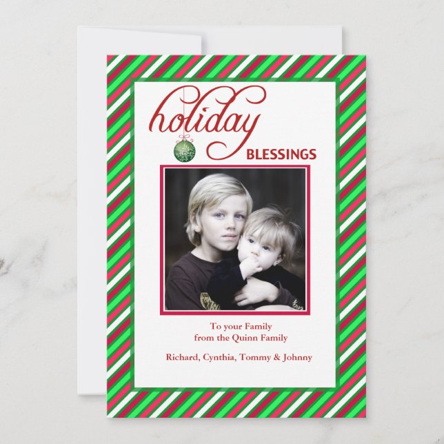 Bendiciones de vacaciones - Tarjeta de vacaciones  (Anverso)