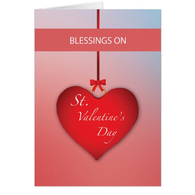 Bendiciones Día de San Valentín Corazón (Frente)
