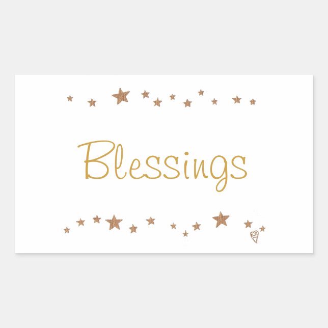 Bendiciones, en pegatinas de animadas estrellas de (Anverso)