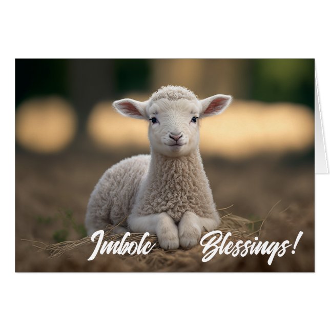 Bendiciones imbólicas de Cordero Bebé (Anverso (Horizontal))