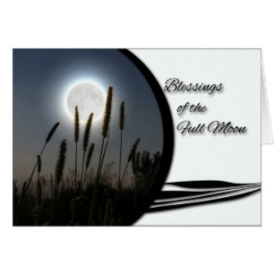 Bendiciones plenas de la luna, tarjeta de espíritu