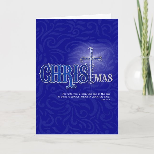 Bendiciones religiosas de Navidad Cruz Cristiana (Anverso)