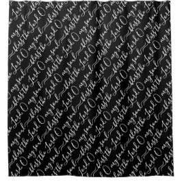 BENDIGA AL SEÑOR | Cortina de ducha negra elegante