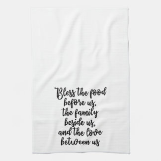Bendiga la comida antes de nosotros toalla