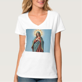 Bendita camiseta de la Virgen María para las mujer