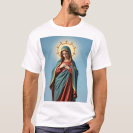 Bendita camiseta de té de la Virgen María