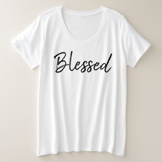 "Bendita" camiseta de texto (Anverso del diseño)