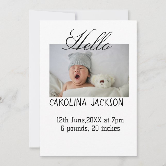 Bendita foto del nacimiento del anuncio de nacimie (Anverso)