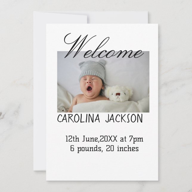 Bendita foto del nacimiento del anuncio de nacimie (Anverso)