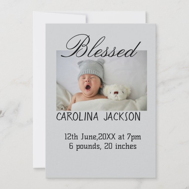 Bendita foto del nacimiento del anuncio de nacimie (Anverso)