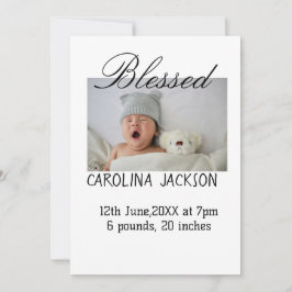 Bendita foto del nacimiento del anuncio de nacimie