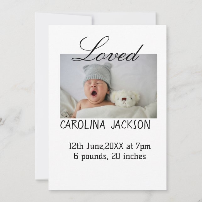 Bendita foto del nacimiento del anuncio de nacimie (Anverso)