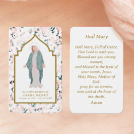 Bendita Madre Católica En Tarjeta De Oración De Me