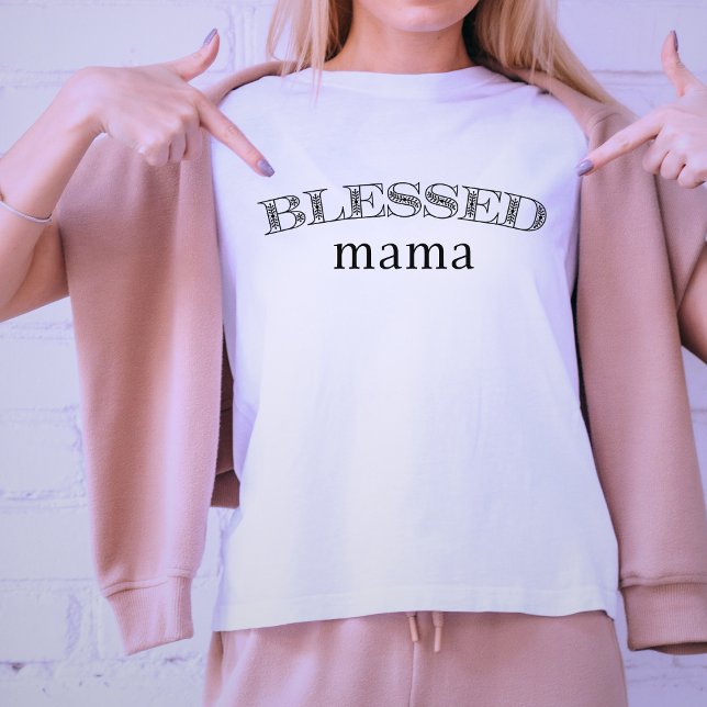 Bendita madre floral que deja la camiseta de las m (Subido por el creador)