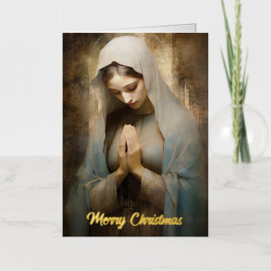 Bendita Mary Rezando Navidades Gold