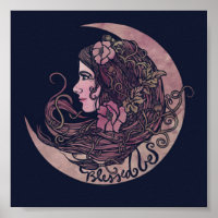 Bendita sea la diosa de la luna arte pagano