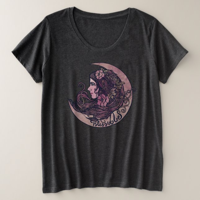 Bendita sea la diosa de la luna arte pagano (Anverso del diseño)