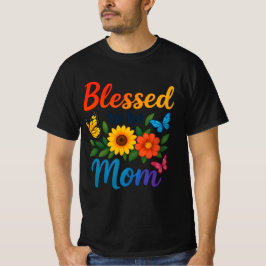 Bendita sea la mami colorida camiseta con mariposa
